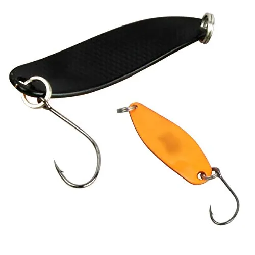 FTM Spoon Hammer 3,3cm 2,4g - Forellenblinker, Farbe:schwarz/UV orange