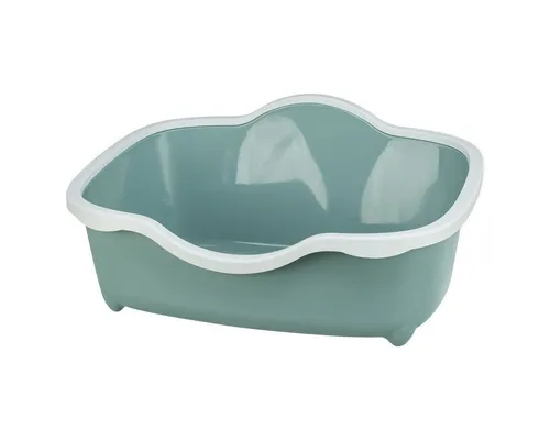 TRIXIE Katzentoilette Katzentoilette Davio mit Rand grün/weiß