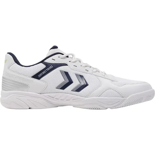 HUMMEL Herren Indoor-Schuhe COURT CONTROL II - Fitnessschuhe für Hallensport, atmungsaktives Obermaterial aus PU und Mesh, optimale Dämpfung und hervorragende Bodenhaftung für schnelle Bewegungen.