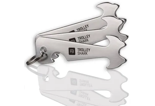 FABACH Schlüsselanhänger Trolley Shark Einkaufswagenlöser - Einkaufswagenchip Einkaufschip (3-tlg)