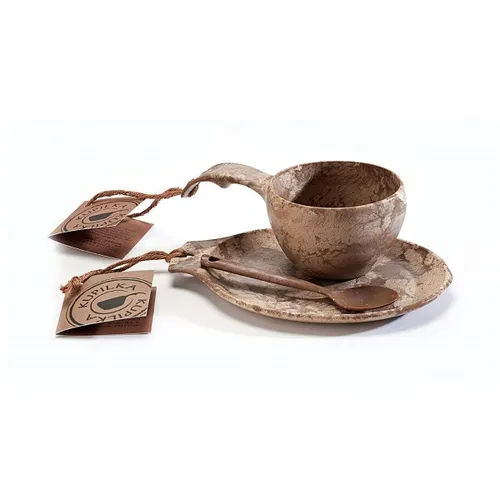 Kupilka - Geschenkset - Tasse, Untersetzer, Löffel braun