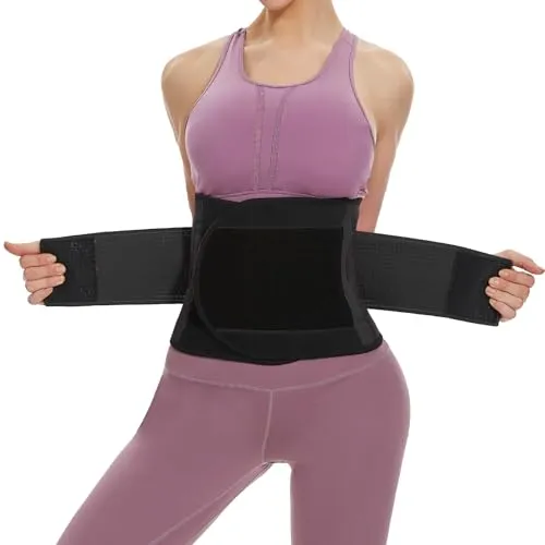 SIHOHAN Taillen-Trimmer-Gürtel, Body Shaper, Unisex, Schwarz, L
