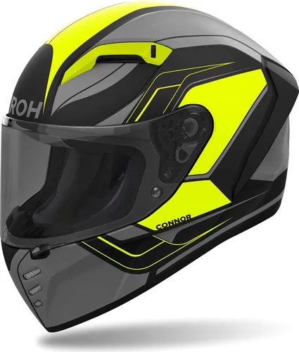 Airoh Motorradhelm Connor Dunk Helm - Kommunikationssystem bereit, M (57/58) - Motorradhelm mit integriertem Belüftungssystem und Ratschenverschluss, ideal für Fahrer, die Kommunikation während der Fahrt wünschen. ECE 22.06 zertifiziert.