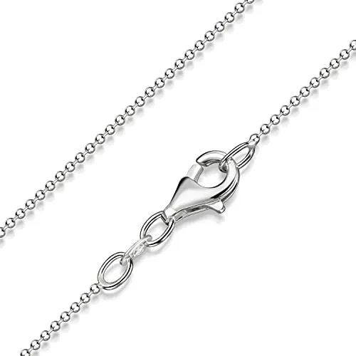 Produktbild MATERIA Diamantierte Glitzer Kugelkette 925 Silber – Elegante Halskette für Damen