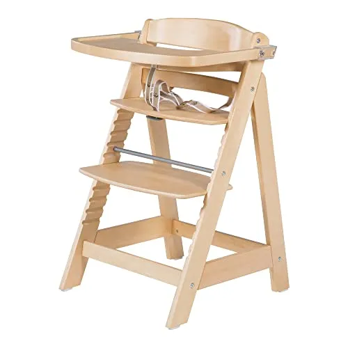 Roba Kinderhochstuhl Sit Up Fun - Mitwachsender Hochstuhl aus Holzwerkstoff, sicher und kippsicher, ideal für Kinder ab 6 Monaten bis 50 kg, flexibles Essbrett und ergonomische Sitzanpassung.