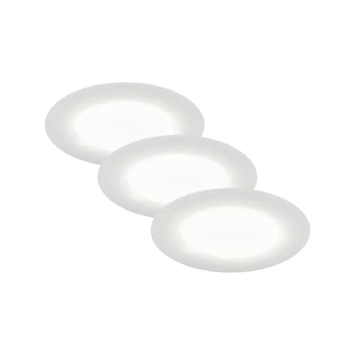 Briloner 7057-436 LED Einbauleuchten Set 3x3W - Deckenlampen & Kronleuchter mit IP65 Schutzart, ideal für Innen- und Außenbereiche, bieten neutralweißes Licht und sind energieeffizient.