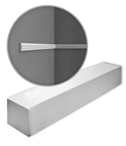 Orac Decor Zierleiste P5021 - 50 Wandleisten Set für modernes Design - Leisten-Set aus Purotouch® für Innen- und Außenbereich, leicht und extrem maßhaltig. Ideal für kreative Raumgestaltungen mit hochwertigem Profil.