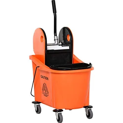HOMCOM Putzeimer Reinigungswagen 36 Liter von HOMCOM