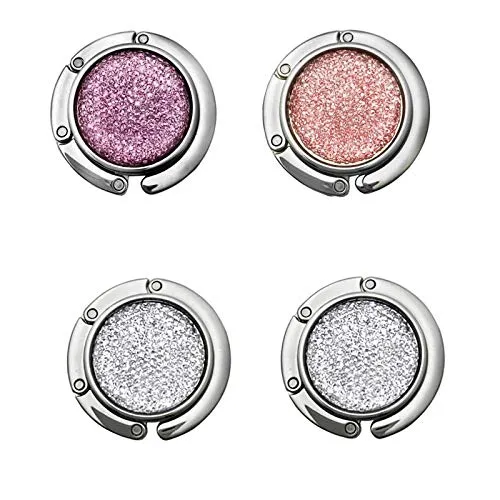 Handtaschenhaken, faltbar, 4 faltbare Handtaschen-Kleiderbügel, Tischaufhänger, Sammlung, Schreibtischhaken für Geldbörse