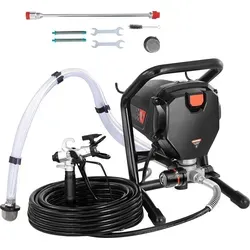 SucceBuy 750 W Airless-Farbspritzgerät, 3000 PSI hocheffizientes elektrisches Spritzgerät, Handgerät für Innen-/Außenmöbel und Zäune, feines...