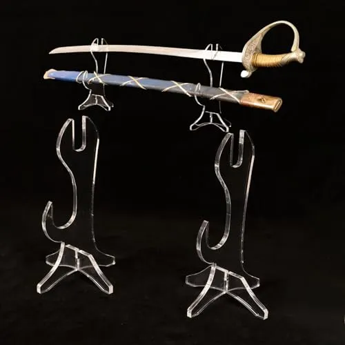 Katana Ständer Schwert Display Ständer Acryl Katana Halter Desktop Anwendung Katana Kavallerie Messer Spartan Krieger Schwert Tangmesser (transparent)