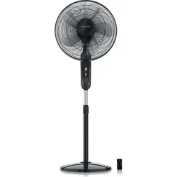 Brandson Standventilator mit Fernbedienung, 60 W, 40 cm Ø - Ventilatoren mit 3 Geschwindigkeitsstufen, höhenverstellbar und schwenkbar für optimalen Luftstrom. Ideal für kühle Sommernächte und ausgezeichnetes Design.
