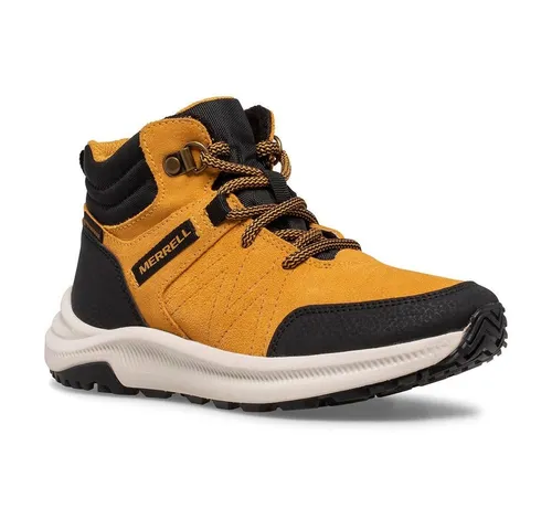 Merrell Winterstiefel Greylock (Leder, wasserdicht) braun Kinder, Größe Euro (US): 30 (12) - Wasserdichter Kinder-Winterstiefel aus robustem Leder, der für trockene Füße sorgt. Mit leichtgewichtiger Gummilaufsohle und flexibler EVA-Zwischensohle bietet er optimalen Komfort und Grip im Winter.