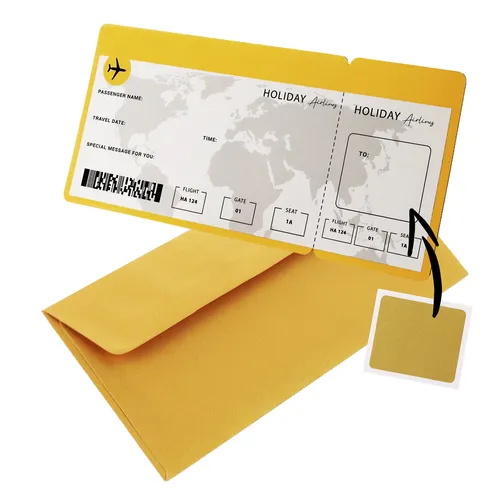 CraftWerk Flugticket mit Rubbelfläche von CraftWerk