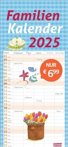 Maren Schaffner Familienplaner 2025: Schöner Familien-Kalender, liebevoll gestaltet von der bekannten Grafikerin. Wandkalender für Familien, dekorativ ... times&more (times&more Kalender Heye)