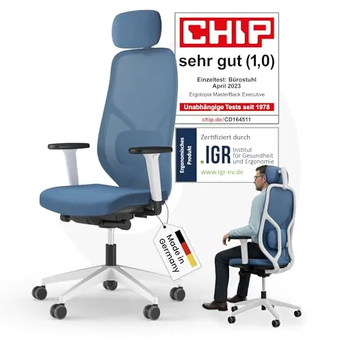 Ergotopia MasterBack Style – Ergonomischer Bürostuhl mit 3D-Neigungsmechanik und atmungsaktivem Mesh-Rücken für Büro & Home Office - Der Ergotopia MasterBack Style kombiniert ergonomisches Design mit innovativer 3D-Neigungsmechanik. Ideal für lange Arbeitstage, sorgt der atmungsaktive Mesh-Rücken für Komfort und optimale Belüftung. Perfekt für jedes Büro!