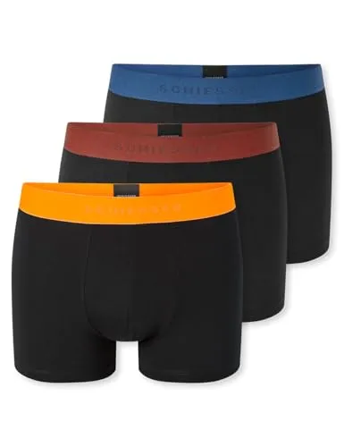 Schiesser Herren 3 Pack Boxershorts aus Bio-Baumwolle - 95/5 Organic - Hochwertige Schiesser Herren Boxershorts im praktischen 3er-Pack. Aus weicher Bio-Baumwolle für optimalen Tragekomfort und eine perfekte Passform. Ideal für den täglichen Gebrauch!