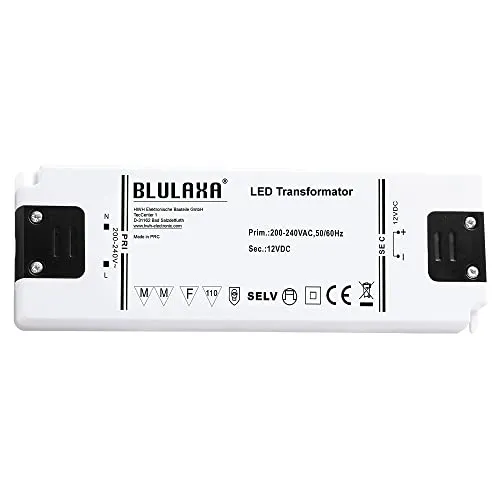 LED Trafo 0,5-15 Watt für 12V DC LED Lampen, ultraflache Bauform