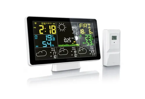 Brandson WLAN Funkwetterstation mit 7,5 Zoll Farbdisplay und Außensensor