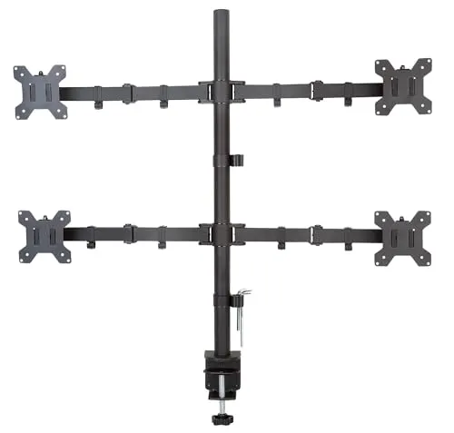Techly ICA-LCD-382-Q Schreibtischhalterung für 4LCD 33.02 cm (13 Zoll)-68.58 cm (27 Zoll) 4x8kg mit Klemme
