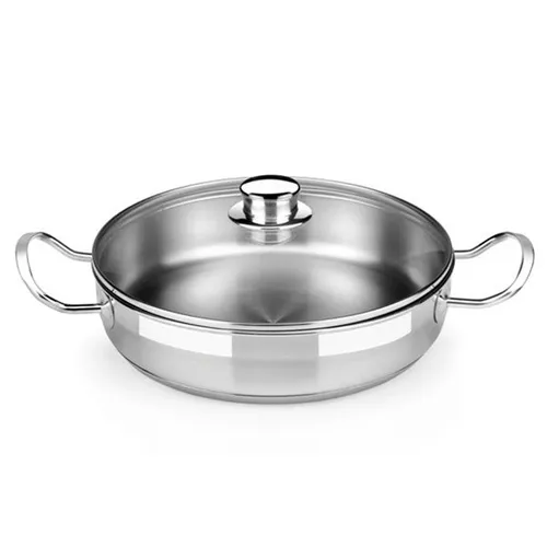BRA Profesional Drehspießtopf 30 cm mit Glasdeckel