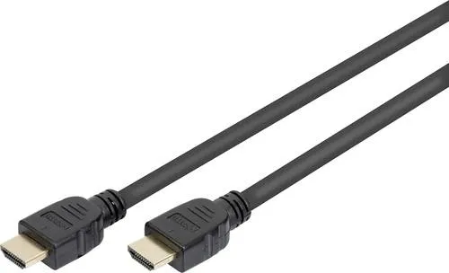 Digitus HDMI Anschlusskabel HDMI-A Stecker, HDMI-A Stecker 3.00m Schwarz AK-330124-030-S 8K UHD, vergoldete Steckkontakte