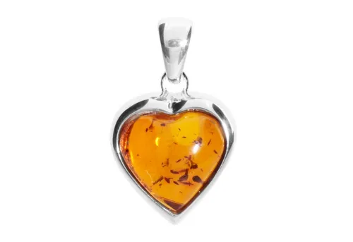 OSTSEE-SCHMUCK Kettenanhänger Herz 14 mm - Eleganter Anhänger aus 925er Sterlingsilber, perfekt für jeden Anlass, inklusive Etui für stilvolle Aufbewahrung.