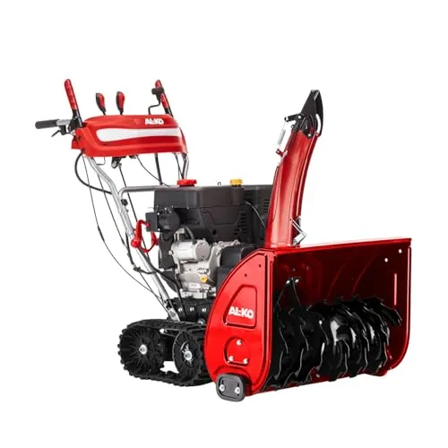 AL-KO Benzin-Schneefräse Snow Line 760.4 TE LED, rot - Schneefräsen für müheloses Räumen: 76 cm Räumbreite, 9 kW Motorleistung, Elektrostart und beheizbare Griffe für höchsten Komfort.