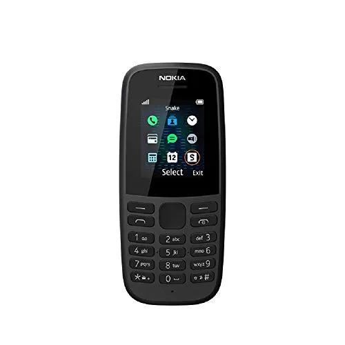 Nokia 105-2019 Dual SIM Black (TA-1174) - Ergonomisch und langlebig - Simlockfreies Handy mit klassischem Design, bis zu 15 Stunden Gesprächszeit und einem 1,8