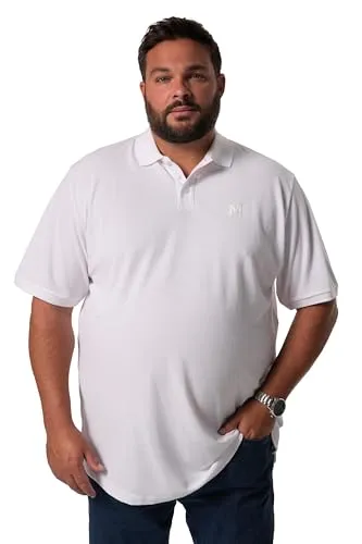 Men Plus Herren große Größen Übergrößen Menswear L-8XL Men+ Poloshirt, Basic, Piqué, Halbarm, bis 8 XL schneeweiß 7XL 836256200-7XL