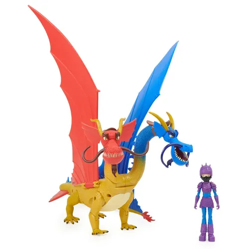 DreamWorks Dragons große Wu und Wei - 2-in-1 Drachenfigur mit mechanischen Bewegungsfunktionen, ideal für fantasievolles Spielen und Sammeln