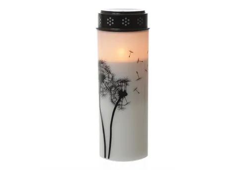 MARELIDA LED-Kerze LED Grablicht Grabkerze Pusteblume bis 2500 Std. Friedhofskerze 21cm (1-tlg)