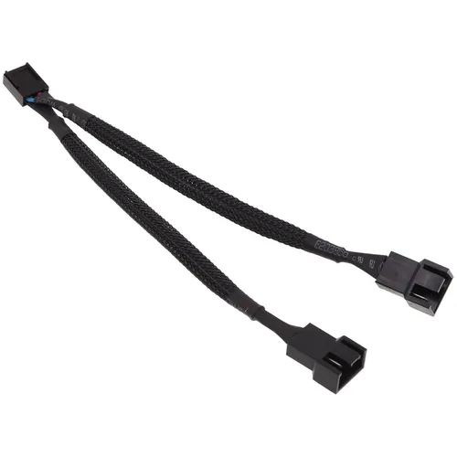 Phobya Y-Kabel 4Pin PWM 2x 4Pin PWM 10cm - Schwarz