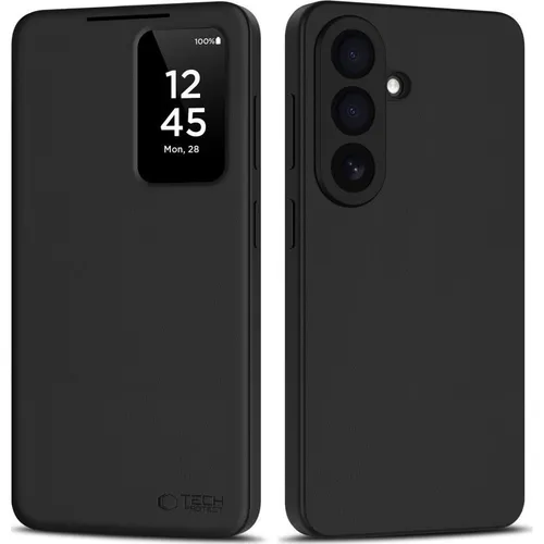 Tech-Protect Smart Wallet Handyhülle für Galaxy S26 - Schwarz - Praktische Handyhülle für Samsung Galaxy S26 mit integriertem Kartenfach. Das elegante Design und das Smart View Fenster ermöglichen schnellen Zugriff auf Benachrichtigungen, ohne die Hülle zu öffnen. Optimaler Schutz und Organisation in einem.