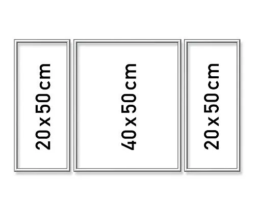 Schipper Alurahmen Triptychon Silber 50x80 cm