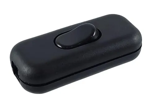 Zwischenschalter Schwarz, 3-polig - Schalter für vielseitige Anwendungen, ideal für Bastler im Hobbybereich und beim Camping, unterstützt 12V, 24V und 48V Schaltungen.