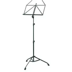 K&M 107 Music Stand Black B-Stock - Notenständer, faltbar und 2-fach ausziehbar, ideal für Musiker, Gewicht 2,5 kg, Versandrückläufer mit voller Garantie und leichten Gebrauchsspuren.