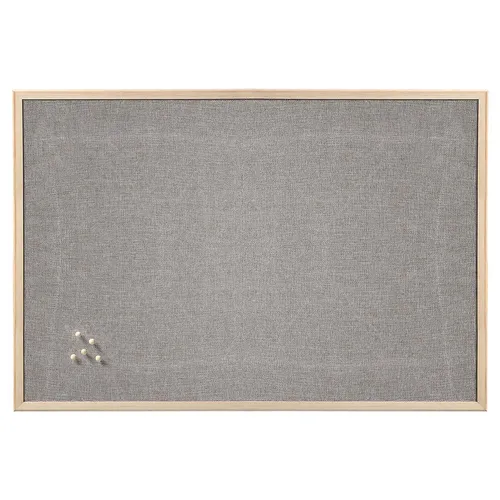 Produktbild Zeller Pinnwand 80,0 x 60,0 cm Leinen grau