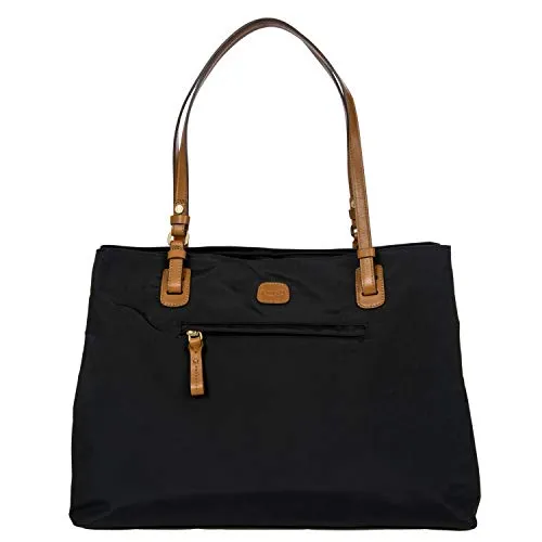 Bric's Shopper X-Bag Shopping - Elegante Schultertasche 40 cm (schwarz) - Shopper aus der X-Bag Kollektion, ideal für Alltag und Reisen. Robuste Lederhenkel und praktische Fächer sorgen für Stil und Funktionalität.