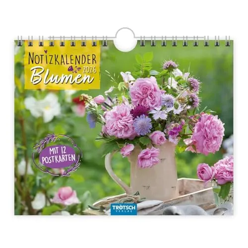 TROETSCH TRÖTSCH Notizkalender 2026 Blumen 20x16cm