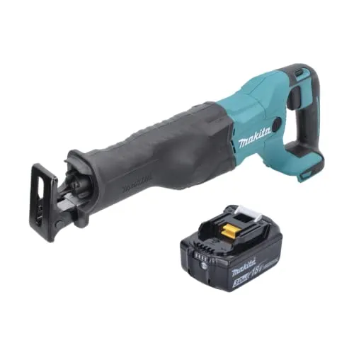 Makita DJR 186 F1 Akku Reciprosäge 18 V - Sägen - Leistungsstarke Akku-Säbelsäge mit 3,0 Ah Akku, ideal für präzise Schnitte in Holz und Metall, kabellos und flexibel einsetzbar.