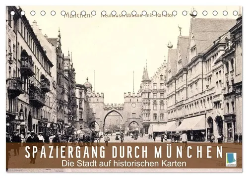 Calvendo Calvendo | Spaziergang durch München - Die Stadt auf historischen...