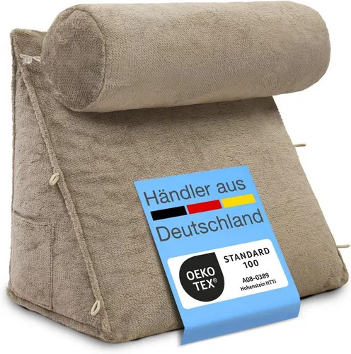 Produktbild aktivshop Rückenkissen mit Nackenrolle und Seitentasche