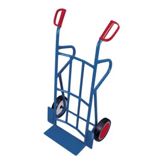 Variofit Stahlrohrkarre mit Vollgummibereifung - Robuste Sackkarre für bis zu 250 kg Tragkraft, mit stabiler Schweißkonstruktion und innovativen Sicherheitsgriffen. Ideal für den professionellen Einsatz und dauerhaft oberflächengeschützt.