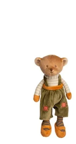 Bukowski Teddybär Baby Mavi in grüner Latzhose 15 cm von Bukowski