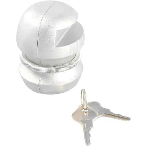 ProPlus Kupplungsschloss Ø 50 mm – Für Anhänger und Wohnwagen – 2 Schlüssel inklusive – Silber