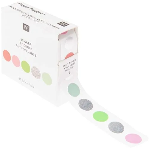 Produktbild Rico Design Stickerrolle mit 80 Aufkleber Punkte