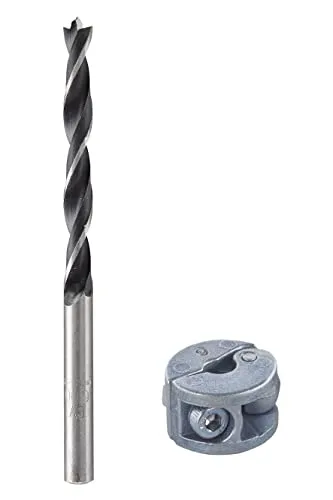 wolfcraft Holzspiralbohrer-Set mit Tiefenstopp, 2-tlg. I 2731000 I Zum tiefenbegrenzten Bohren bei Holzverbindungen