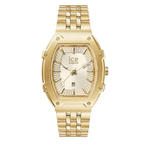 ICE-WATCH - Ice boliday Almond Skin Full Steel - Gold Damenuhr mit Edelstahluhr Armband - 024552 (Small)