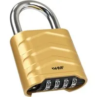HMF 3508-23 Zahlenschloss Mit 4-Stelligem Code Aus Aluminiumlegierung 56x26x87 mm Sicherheits Schloss Gold